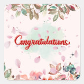 祝賀 スクエアシール (正面)