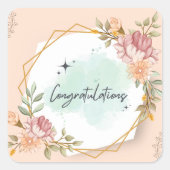 祝賀 スクエアシール (正面)