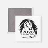 祝賀 丙午 火の馬 2026 旧正月 マグネット (正面/裏面)
