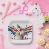 祝赤白青 ペーパープレート (パーティー)