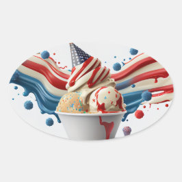 祝赤白青 楕円形シール