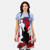 祝退役軍人 エプロン (着用した状態)