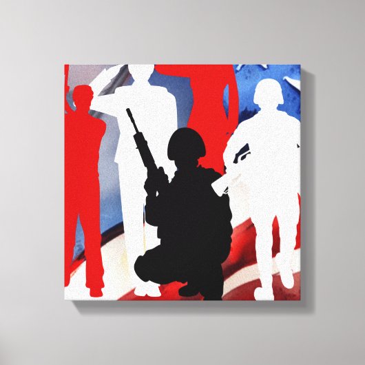 祝退役軍人 キャンバスプリント (正面)