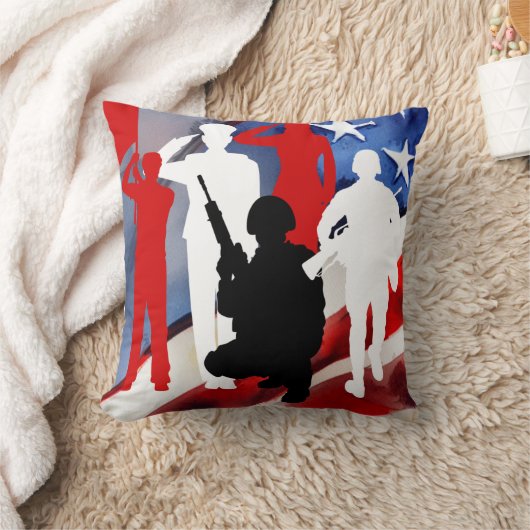 祝退役軍人 クッション (ブランケット)