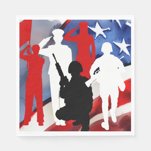 祝退役軍人 スタンダードランチョンナプキン (正面)