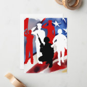 祝退役軍人 ノートカード (正面/裏面インサイチュ)