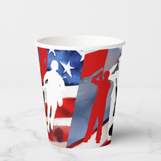 祝退役軍人 紙コップ (正面)