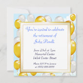 祝退職 招待状 (正面)