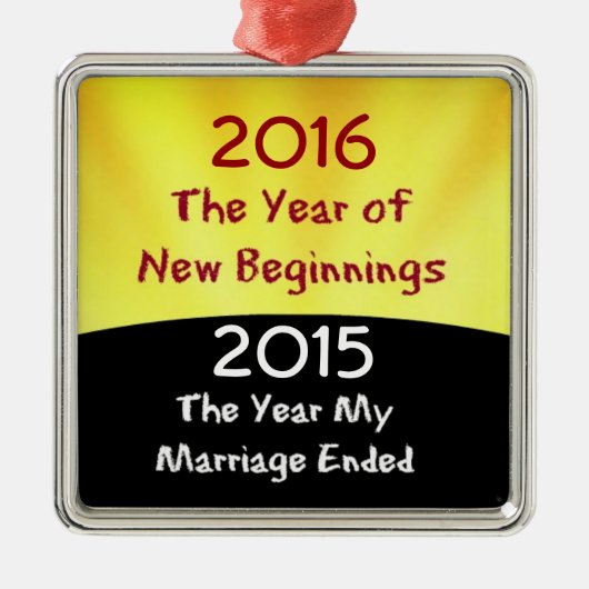 祝離婚 メタルオーナメント (正面)