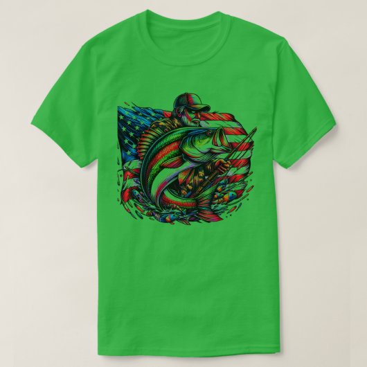 祝魚釣りの愛を示す Tシャツ (デザイン正面)