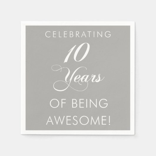 祝10年素晴らし スタンダードカクテルナプキン (正面)