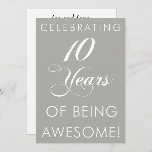 祝10年素晴らし 招待状 (正面/裏面)