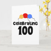 祝100 カード (黄色い花)