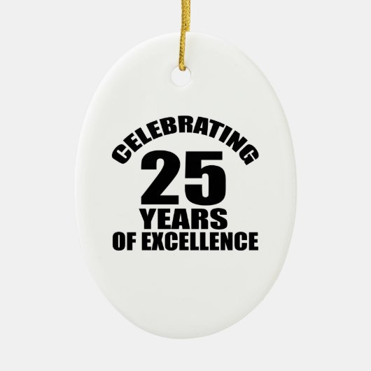 祝25年誕生日 セラミックオーナメント (正面)