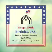 祝250歳の誕生日、アメリカ！不動産愛国者 ウィンドウサイン (シート3)