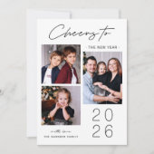 祝3枚の写真とモダン新年 シーズンカード (正面)