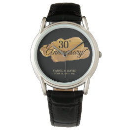祝30周年。金ゴールド絵を描。 腕時計