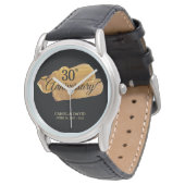 祝30周年。金ゴールド絵を描。 腕時計 (アングル)