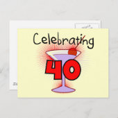 祝40枚のTシャツとギフト ポストカード (正面/裏面)