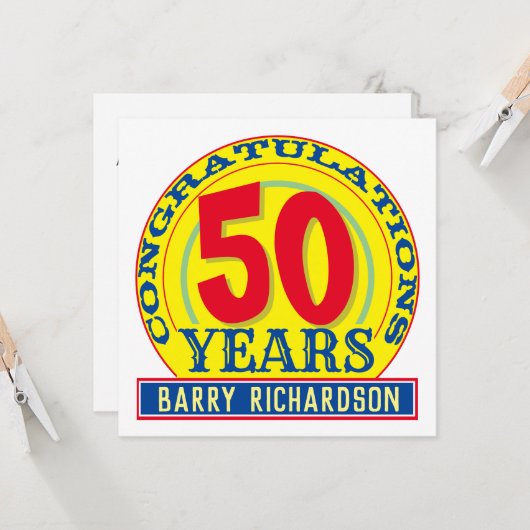 祝50年 カード (正面/裏面インサイチュ)