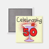 祝50枚のTシャツとギフト マグネット (正面/裏面)