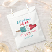 祝7月4日赤白青ロケポップ・アートのット フェイバーバッグ (クリップ留めされた状態)