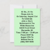 祝/おもしろいレトロ退職パーティの招待状 招待状 (裏面)