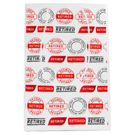 祝!おもしろい退職者抱き枕 ミディアムペーパーバッグ