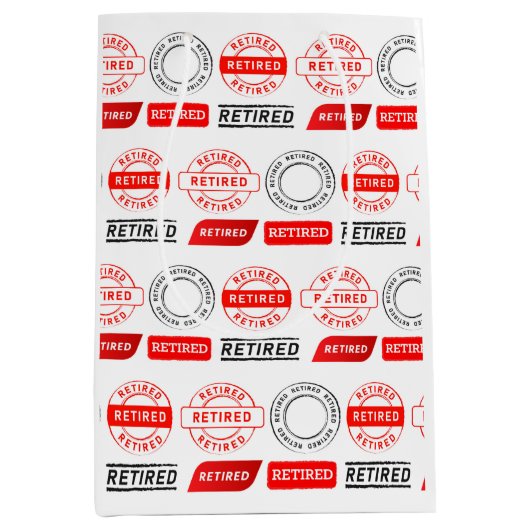 祝!おもしろい退職者抱き枕 ミディアムペーパーバッグ