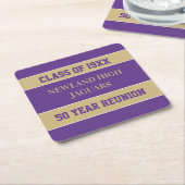 祝!カスタムクラス懇親会スクエア紙コーズ スクエアペーパーコースター (アングル)