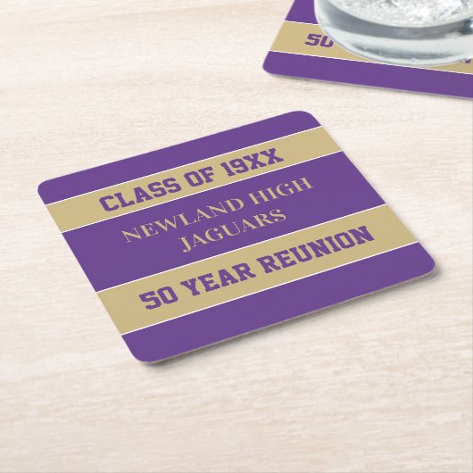 祝!カスタムクラス懇親会スクエア紙コーズ スクエアペーパーコースター (アングル)