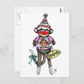 祝!ソックモンキー ポストカード (正面/裏面)