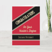 祝!トレンディー修士号卒業カード カード (正面)