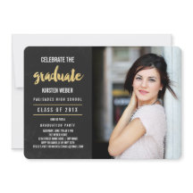 祝 |フォト卒業パーティー招待状