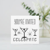 祝 -レトロマルティニス-白黒 招待状 (スタンド正面)