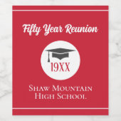 祝!任意の年クラス懇親会ワインラベル ワインラベル (シングルラベル)