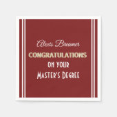 祝!修士号！卒業式パーティナプキ スタンダードカクテルナプキン (正面)
