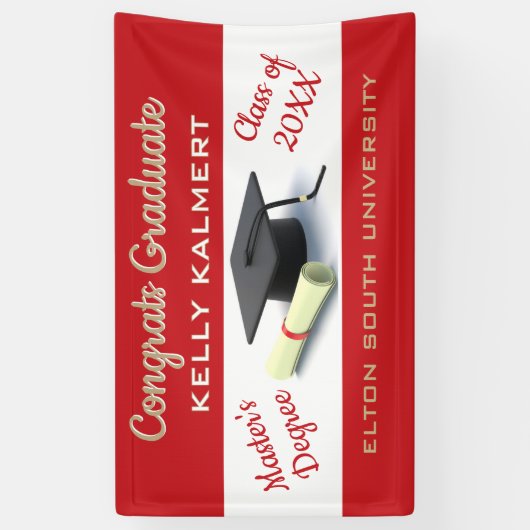 祝!修士号 横断幕 (縦)