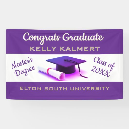 祝!修士号 横断幕 (横)