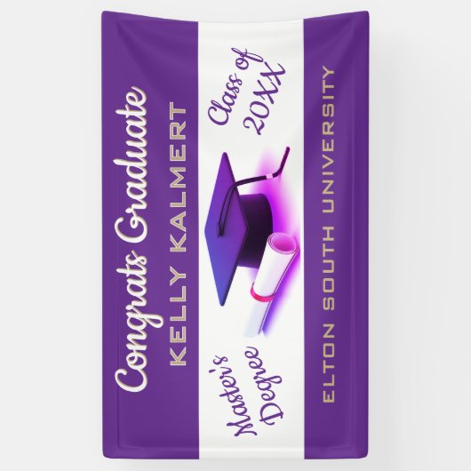 祝!修士号 横断幕 (縦)