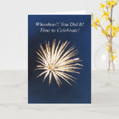 祝 – 卒業 – おめでとう カード (黄色い花)