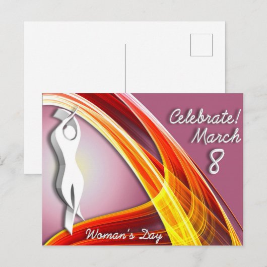 祝-女性の日 ポストカード (正面/裏面)
