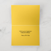 祝!文字カスタム誕生日又は大事な行事 箔グリーティングカード (内側レイダウン)