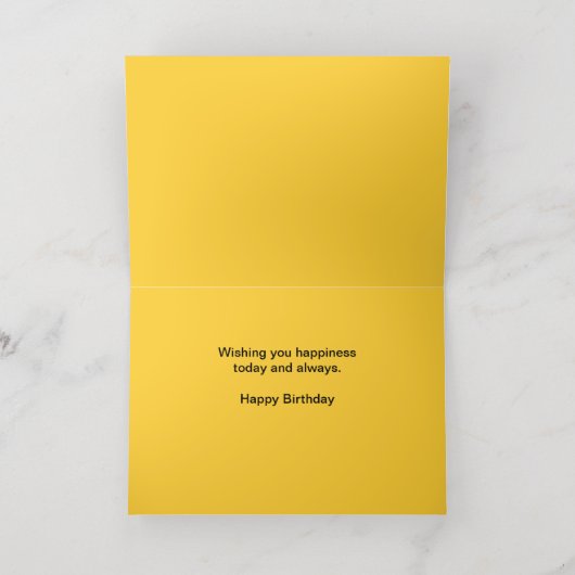 祝!文字カスタム誕生日又は大事な行事 箔グリーティングカード (内側レイダウン)