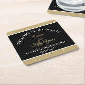 祝!第50期クラス懇親会パーティーコースター スクエアペーパーコースター (アングル)