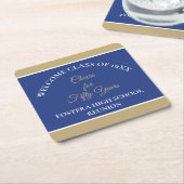 祝!第50期クラス懇親会パーティーコースター スクエアペーパーコースター (アングル)