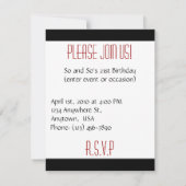 祝!誕生パーティーブラックフォレストケーキ 招待状 (裏面)