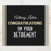 祝!退職カスタム者 スパークリングワインラベル (シングルラベル)