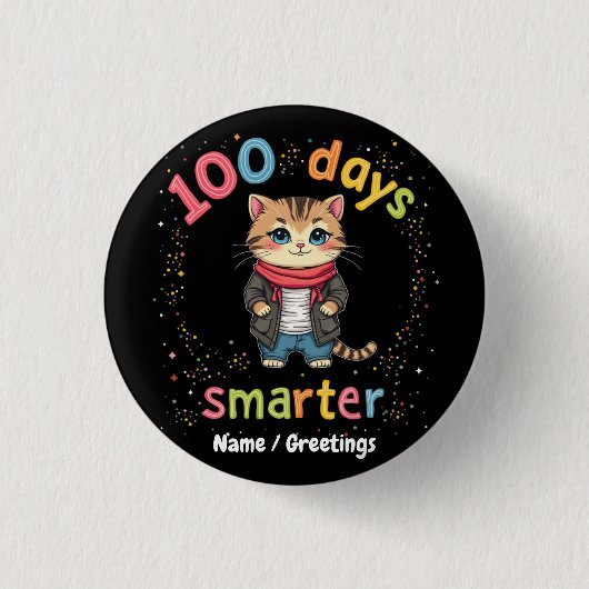 祝「100日」のカスタマイズが可能 缶バッジ (正面)