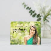 祝 | 2015卒業パーティー招待状 インビテーションポストカード (スタンド正面)